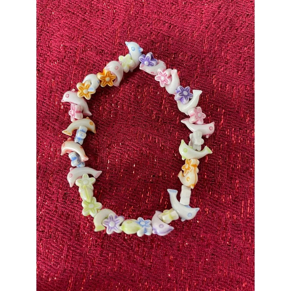 Mixed Lot of Children Girl Necklace‎ Bracelets Horse Dolphin Blue